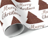 Maroon glitter kerstboom - vrolijke kerstmis cadeaupapier (Rol Hoek)