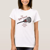 Maroon Go Team Lacrosse mama T-shirt (Voorkant)