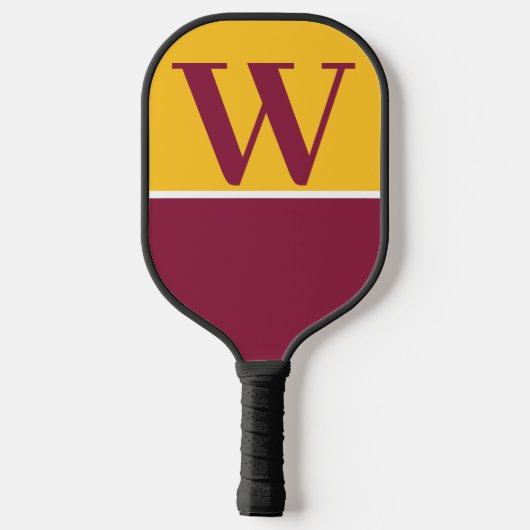 Maroon & Gold 2 College Monogram Pickleball Paddle (Achterkant)