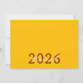 Maroon & Gold 6 Fotofilmstrip Afstudeerder Aankond Kaart (Achterkant)