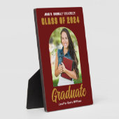 Maroon Gold Afstuderen Arch Afstuderen Foto Fotoplaat (Zijkant)