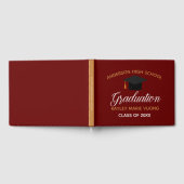 Maroon Gold Afstuderen Autograph Keepsake 2025 Gastenboek (Volledig)