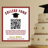Maroon Gold Afstuderen College Fund QR-code Poster