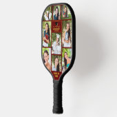 Maroon Gold Afstuderen Fotocollage Afstuderen Pickleball Paddle (Links)
