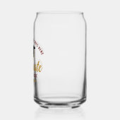 Maroon Gold Afstuderen gepersonaliseerd Afstuderen Blikvorm Glas (Links)