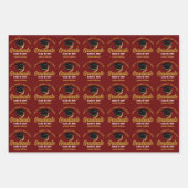 Maroon Gold Afstuderen op maat 2025 afstudeerfeest Inpakpapier Vel (Voorkant 2)