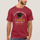 Maroon Gold Afstuderen - persoonlijk Afstuderen 20 T-shirt (Voorkant)