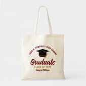Maroon Gold Afstuderen - persoonlijk Afstuderen 20 Tote Bag (Voorkant)