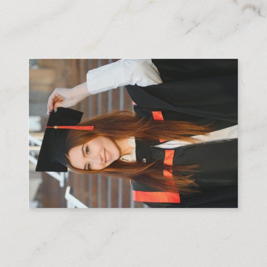 Maroon Gold Afstuderen Photo College Fund Informatiekaartje (Achterkant)