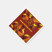 Maroon Gold Basketbal Team Kleuren Sportfeest Servet (Hoek)