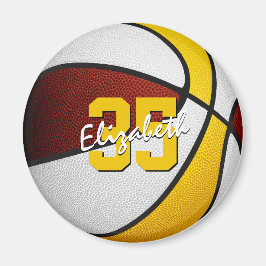 Maroon Gold Basketbal Team Party Favorieten Magneet