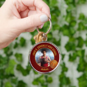 Maroon Gold Basketball Player Photo Sleutelhanger (Hand)