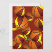 Maroon Gold Basketballs kinder sportverjaardag Kaart (Achterkant)