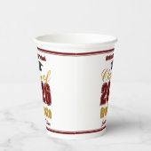 Maroon Gold Class of 2026 Graduation Party Papieren Bekers (Rechts)