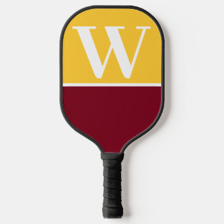 Maroon & Gold College Monogram Pickleball Paddle