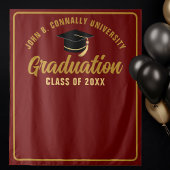 Maroon Gold Custom Gradution Party Photo Booth Wandkleed