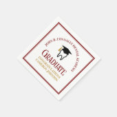 Maroon Gold Dental School Custom Graduation Party Servet (Hoek)