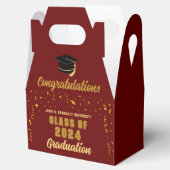 Maroon Gold Gefeliciteerd 2025 Afstudeerfeest Bedankdoosjes (Geopend)