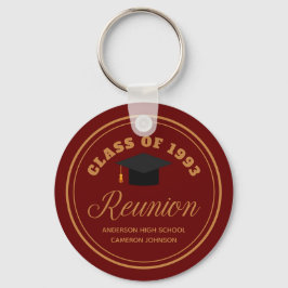 Maroon Gold High School Reunion Custom Alumni Sleutelhanger