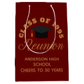 Maroon Gold High School Reunion gepersonaliseerd f Medium Cadeauzakje (Voorkant)
