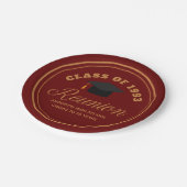 Maroon Gold High School Reunion gepersonaliseerd f Papieren Bordje (Gekanteld)