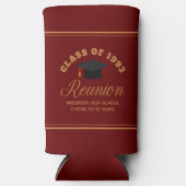 Maroon Gold High School Reunion gepersonaliseerd f Seltzer Blikjeskoeler (Voorkant)