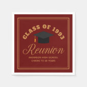 Maroon Gold High School Reunion gepersonaliseerd f Servet (Voorkant)