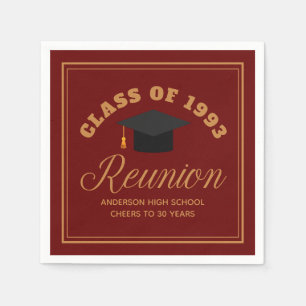 Maroon Gold High School Reunion gepersonaliseerd f Servet