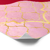 Maroon Gold Hindu bruiloft welkom teken Ganesha Poster (Hoek)