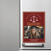 Maroon Gold Law School Afstuderen Fotomagneet