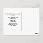 Maroon Gold Law School Afstuderen Party Uitnodigin Briefkaart (Achterkant)