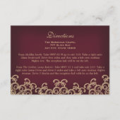 Maroon Gold Marokkaanse Routebeschrijving Accommod Informatiekaartje (Voorkant)