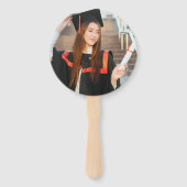 Maroon Gold Medische School Afstuderen Foto Handwaaier (Achterkant)