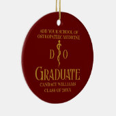 Maroon Gold Osteopathic Medical School Afstuderen Keramisch Ornament (Rechts)