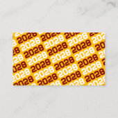 Maroon & Gold Pawprint Mini Afstuderen Uitnodiging (Achterkant)