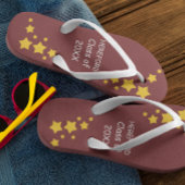 Maroon & Gold Senior Class Afstuderen Teenslippers