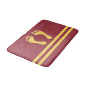 Maroon Gold Stripes en feet Moderne grafische kaar Badmat (Gekanteld)