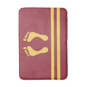 Maroon Gold Stripes en feet Moderne grafische kaar Badmat (Voorkant Verticaal)