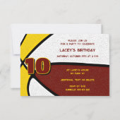 Maroon Gold Team kleuren basketbal verjaardag Kaart (Voorkant)