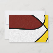 Maroon Gold Team kleuren basketbal verjaardag Kaart (Achterkant)