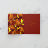 Maroon Gold Team Kleuren Basketballen Kinderen Ver Kaart (Binnen)