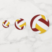 Maroon Gold Team kleuren kinder volleybal partij Confetti (Achterkanten)