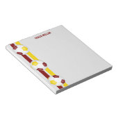 maroon Gold team kleuren voetbal coach aangepast Notitieblok (Schuin)