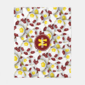 maroon Gold team kleuren voetballen patroon Fleece Deken (Voorkant)