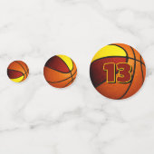 Maroon Gold Team Kleurt Basketbalfeest Confetti (Voorkanten)