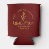 Maroon Gold Veterinary School Afstudeerfeest Blikjeskoeler (Voorkant)