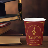Maroon Gold Veterinary School Afstudeerfeest Papieren Bekers
