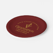 Maroon Gold Veterinary School Afstudeerfeest Papieren Bordje (Gekanteld)