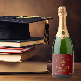 Maroon Gold Veterinary School Afstudeerfeest Sparkling Wijnetiket