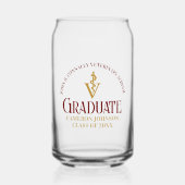Maroon Gold Veterinary School Afstuderen Custom Blikvorm Glas (Voorkant)
